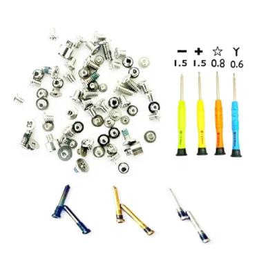 Imagem de Conjunto completo de parafusos de reparo de substituição para iPhone 13 Pro Max A2644 A2645 A2484 A2641 A2643 com 3 conjuntos de parafusos pentalobe inferiores, inclui 4 chaves de fenda