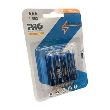 Imagem de Pilha Alcalina Aaa Proeletronic Pqpa-aaa4 (lr03) Com 4...