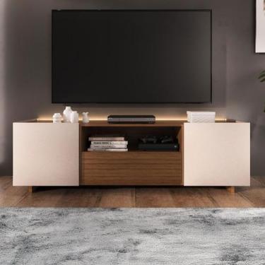 Imagem de Rack para TV Até 60 Polegadas 2090 2 Portas 1 Gaveta Montana/Fume - Qu