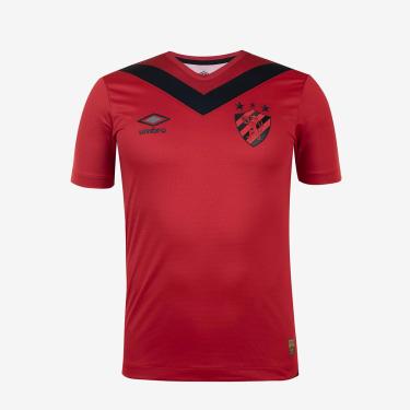 Imagem de Umbro Camisa Masculina Sport Recife Oficial nº 3 (Jogador S/N), Vermelho/Preto, M