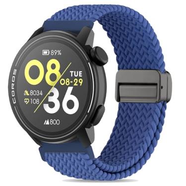 Imagem de Koazon Pulseira de relógio trançada de nylon elástico com fecho magnético compatível com smartwatch Coros Pace 3/Pace Pro, pulseira esportiva elástica macia ajustável de liberação rápida para Coros