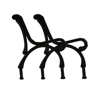 Imagem de Par Pé De Banco Praça De Jardim Gigante Em Ferro Fundido