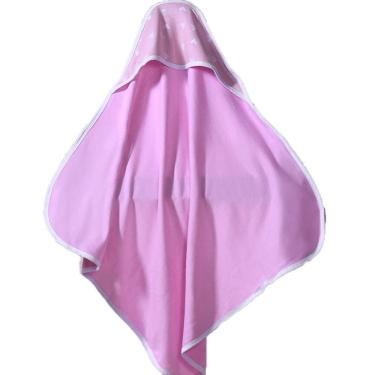 Imagem de Toalha Capuz Bebê 70x70 Toque Aveludado Super Macia