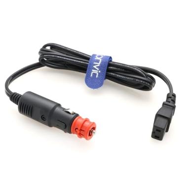 Imagem de Eonvic Cabo de alimentação para geladeira de carro 12 V/24 V, plugue de isqueiro de carro, cabo de extensão para Cool Box Dometic, Alpicool, Waeco CF, ARB, Setpower, ICECO, Mobicool FR40 (S-3M)