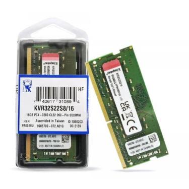 Imagem de Memória RAM Notebook DDR4 16GB 3200Mhz KINGSTON KVR32S22S8/16