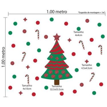 Imagem de Adesivo de Parede Árvore de Natal com Glitter Cobre 1m² - Quartinhos