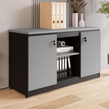 Imagem de Armário p/ Escritório 1,20m 2 Portas c/ Chaves e Nichos F5 - F5 Office