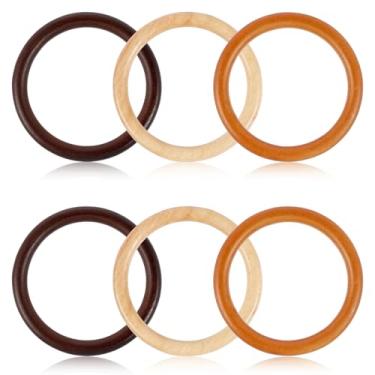 Imagem de 6 peças de alças de bolsa de madeira com aderência confortável alças flexíveis combinando fácil de instalar, use alças de bolsa adequadas para sacos de palha bolsas de lona