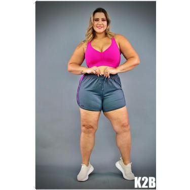 Imagem de Shorts feminino plus size k2b asterine verão multifuncional, Preto, G1