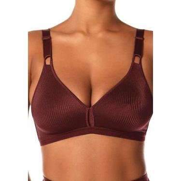 Imagem de Sutiã Olimpo Bourbon Sustentação DeMillus 61196, Vinho, 46