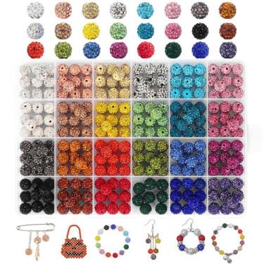 Imagem de Conjunto de strass Craft Beads novani, 240 unidades, 10 mm e 24 cores