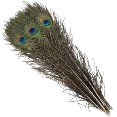 Imagem de Penas de pavão LWINGFLYER Natural 40-45 cm, decoração de casa, 20 unid