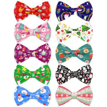 Imagem de Pacote de 10 gravatas-borboleta para cães PET SHOW, pequenas de Natal,