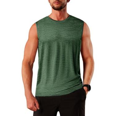 Imagem de Camiseta regata de algodão TACVASEN Camisa esportiva masculina 2GG