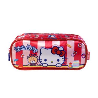 Imagem de Estojo Duplo Escolar Hello Kitty Meninas Xeryus, Verm ref 15386