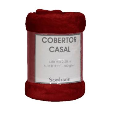 Imagem de Cobertor Super Soft 300gr/m² Casal 1,80x2,20m Malbec Sonhare