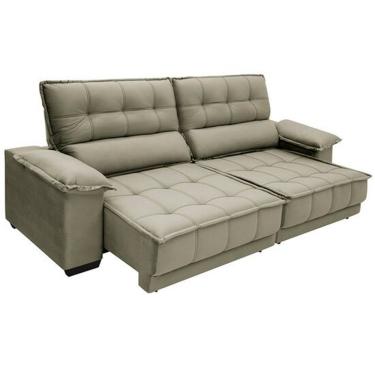 Imagem de Sofá Reclinável E Retrátil 2,30m Terraza Linoforte Capuccino