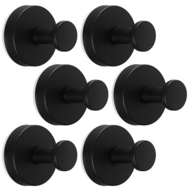 Imagem de Vasphire Ganchos resistentes com ventosa para parede de chuveiro - Ganchos adesivos de banheiro de aço inoxidável para pendurar, sem furadeira para porta de vidro, espelho, azulejo, superfície não