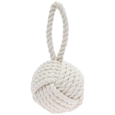 Imagem de ZJRDYYK Rolhas de porta pesadas decorativas brancas, bonito rolha de porta de corda pesada decorativa para fundo da porta, batente de porta pesado para quarto, sala de estar, porta de escritório