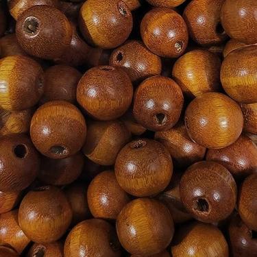 Imagem de Bola/Miçanga de Madeira 24mm para Artesanatos 250g e 500g (250g - Marrom)