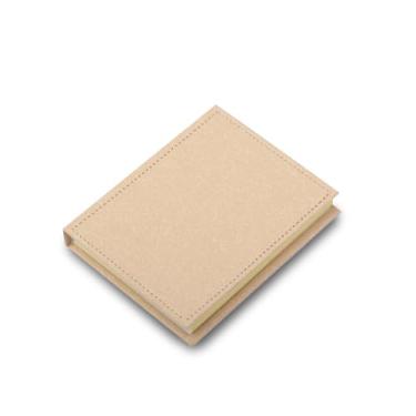 Imagem de Caderno A5 com Capa Dura, 80 Folhas Pautadas, Material Sintético, Suporte para Caneta, Elástico, Miolo Bege (Mini Caderno Bege)