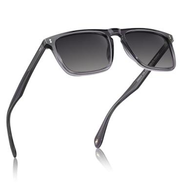 Imagem de Óculos de Sol CARFIA CA53572 Masculino - Retrô Moderno e Estiloso com Lentes Polarizadas, Proteção UV e Armação em Acetato de Acabamento Artesanal