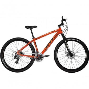 Imagem de Bicicleta Aro 29 Gti Roma Alumínio 21v Freio A Disco Hidráulico Garfo Com Suspensão - Laranja Tam.21
