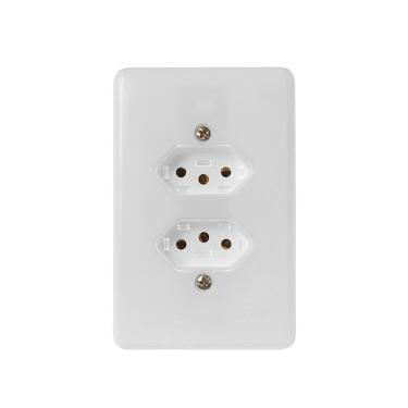 Imagem de Tomada Fixa de Emb Bipolar 2 Tomadas 2P + T 10A 250V Ilumi