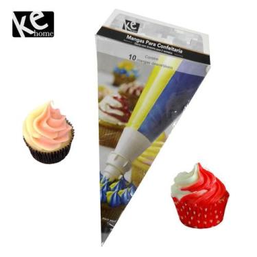 Imagem de Saco Confeiteiro Mangas Para Confeitaria Para 2 Recheios Juntos - Keho