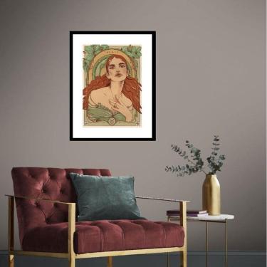 Imagem de Quadro Vintage Signo Touro - 60X48Cm