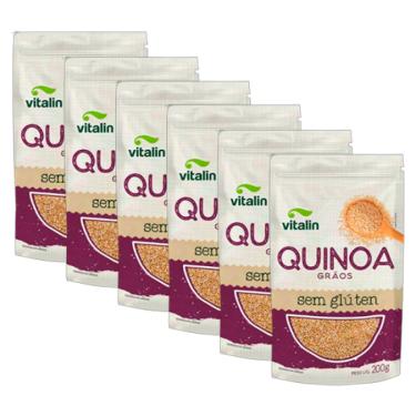 Imagem de Kit 6X: Quinoa em Grãos Integral Sem Glúten Vitalin 200g