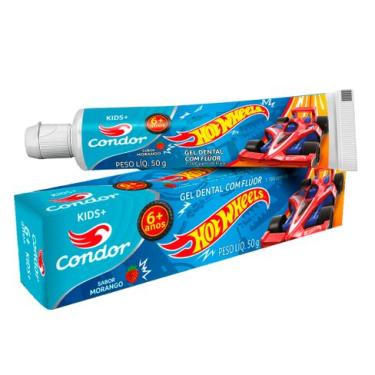 Imagem de Creme Dental Infantil Bambinos Hot Wheels 50g Condor Proteção Contra Cáries