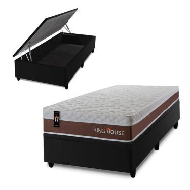 Imagem de Cama Box Baú Venice 96x203 com Molas Ensacadas King House