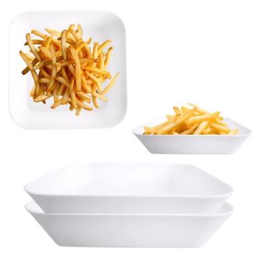 Imagem de 2 Saladeiras Pote Bowl em Melamina Tigela 15cm Branca - Best