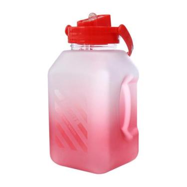 Imagem de Garrafa plástica quadrada com canudo e alça 1 litro - QUERO PRESENTEAR