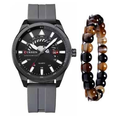 Imagem de Relógio Curren Masculino Esportivo Analógico Luxo + Pulseira-Masculino