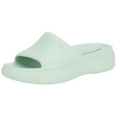 Imagem de Tamanco feminino anabela marshamallow piccadilly c238003, Verde, 36