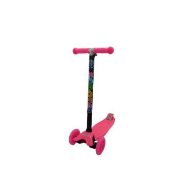 Imagem de Patinete 4 Rodas Infantil Reforçado Series Com Leds - Move Ways, Rosa 