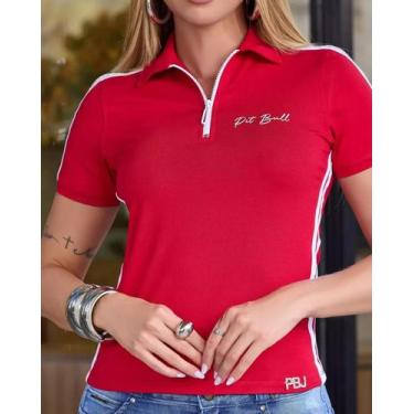 Imagem de Polo Feminina Pitbull Lançamento Ref 87330, Vermelho, G