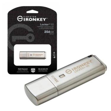 Imagem de Pen Drive 256gb Usb 3.2 Com Criptografia IronKey Locker+ 50 IKLP50/256
