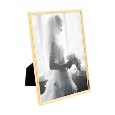 Imagem de Porta Retrato Wolff Classic de Aço Inox Dourado 13cm x 18cm