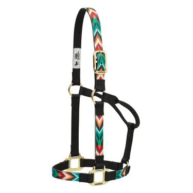 Imagem de Weaver Leather Chevron Não-Ajustável Nylon Cavalo Cabresto Grande, Preto/Multi