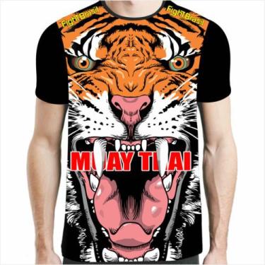Imagem de Camisa Camiseta Muay Thai - Tiger Elite Ii - Fb-2032 - Preta - Fight B