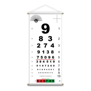 Imagem de Escala Optométrica de Snellen Visão Acuidade Banner 28x60cm