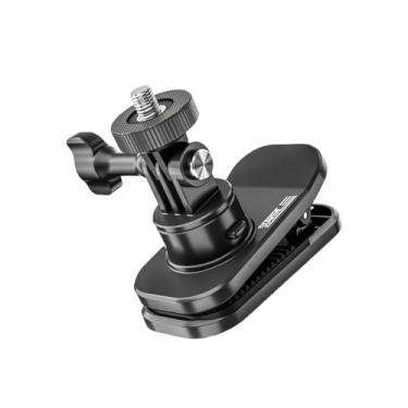 Imagem de Daconovo Mochila magnética para montagem em câmera, alça para montagem em clipe, liberação rápida 360 ° giratória com adaptador para câmera esportiva e adaptador de 1/4 pol. Compatível com GoPro Max