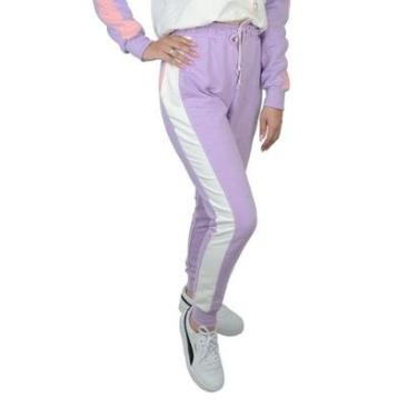 Imagem de Calça Feminina Olho Fatal Moletom Jogger Mist Lilás - 601300-Feminino