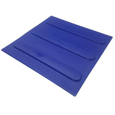 Imagem de Piso tátil direcional pvc azul 16pçs 25x25cm 1m² nbr9050