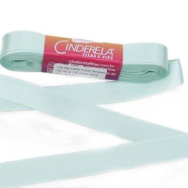 Imagem de Fita de Cetim Nº 03 15mm com 10 Metros - Cinderela, 02 - VERDE ÁGUA