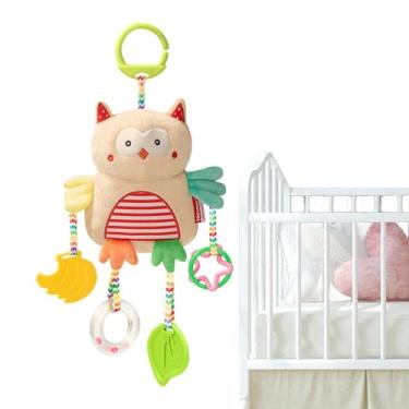 Imagem de Móbile de berço removível, brinquedo para assento de carro - Brinquedo confortável para atividades de berço - Bonecas de conforto animal interativo adorável para crianças, assento automático para cama