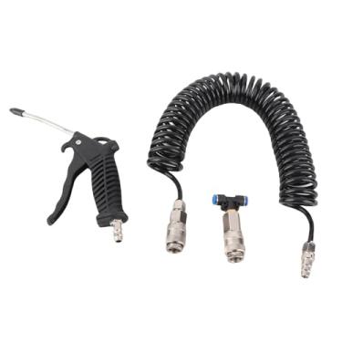 Imagem de KIT DE SOPRO DE PNEUMÁTICO BLACK AIR DUSTER COM PEQUENO CONECTOR DE MANGUEIRA DE PU PARA LIMPEZA DE MÁQUINAS DE PRECISÃO E BELEZA DE CARROS
